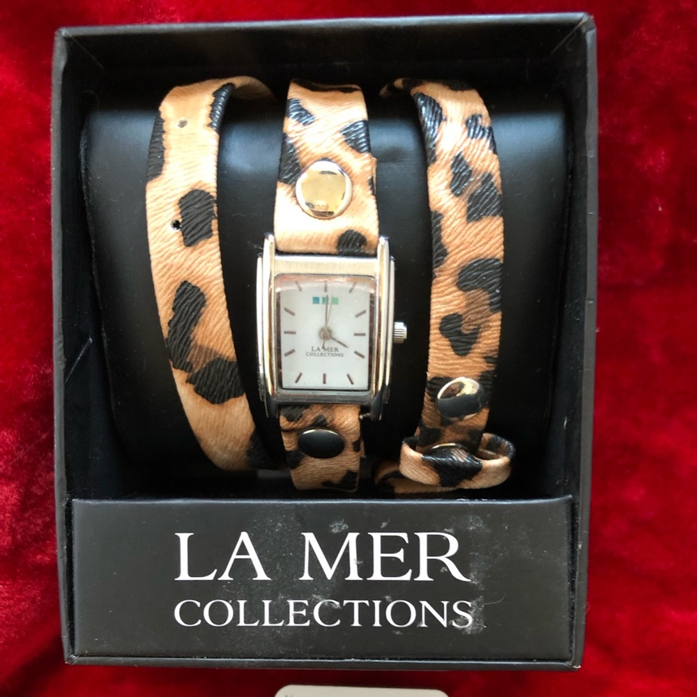 LaMer Collections Animal Print Wrap Watch